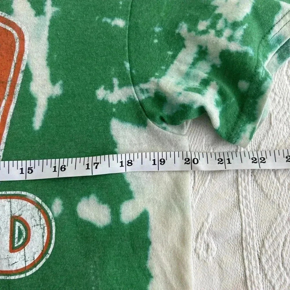 Ireland Tie Dye White Orange Green Clover T-Shirt Delta Pro Weight Size M - Picture 5 of 10